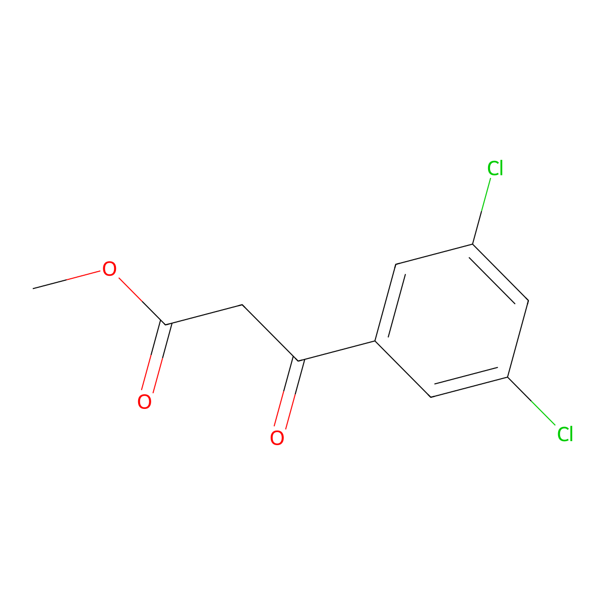 Methyl 3-(3,5-dichlorophenyl)-3-oxopropanoate molecular structure, CAS 677326-68-0