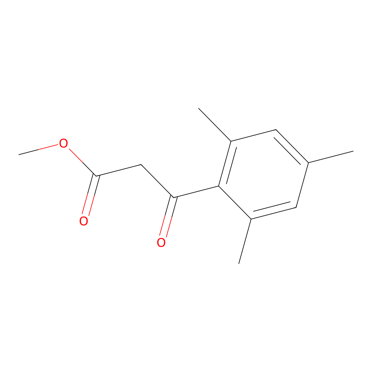 Methyl 3-oxo-3-(2,4,6-trimethylphenyl)propanoate molecular structure, CAS 677326-72-6