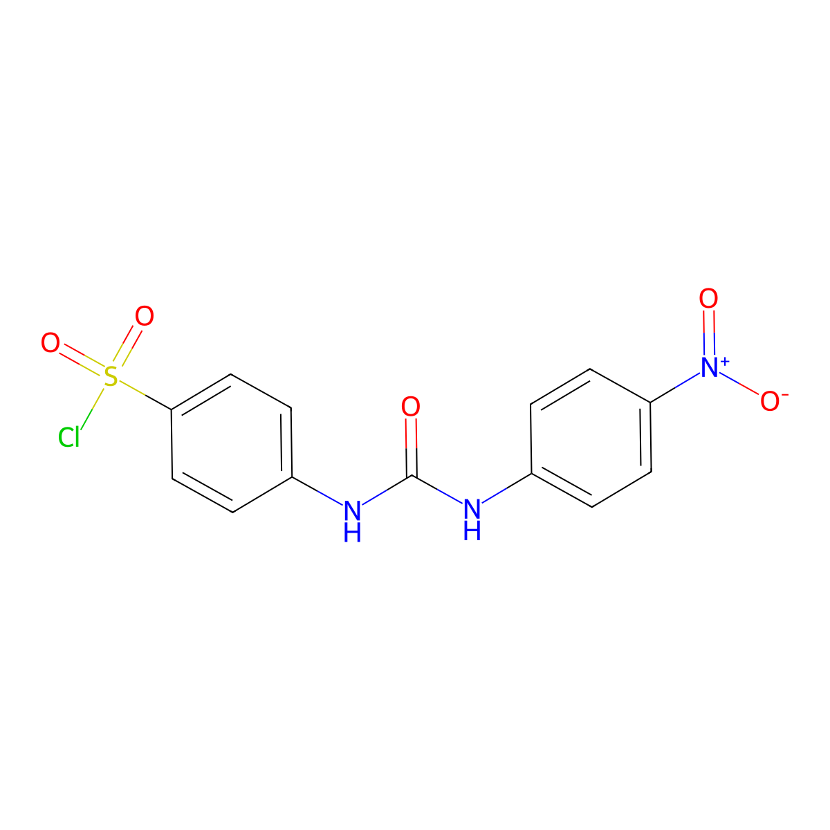 4-[(4-nitrophenyl)carbamoylamino]benzenesulfonyl Chloride molecular structure, CAS 677326-85-1