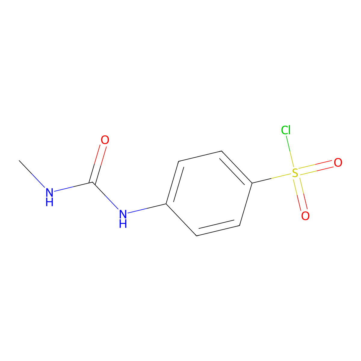 4-(3-Methyl-ureido)-benzenesulfonyl chloride molecular structure, CAS 677326-97-5