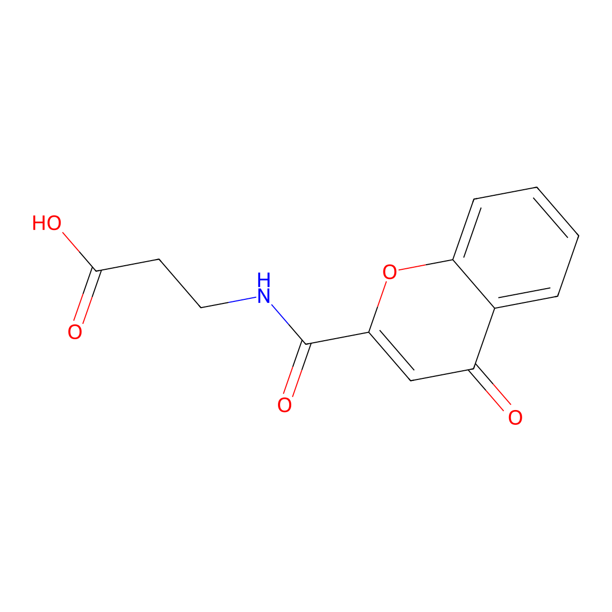3-[(4-oxo-4H-chromen-2-yl)formamido]propanoic acid molecular structure, CAS 67733-00-0