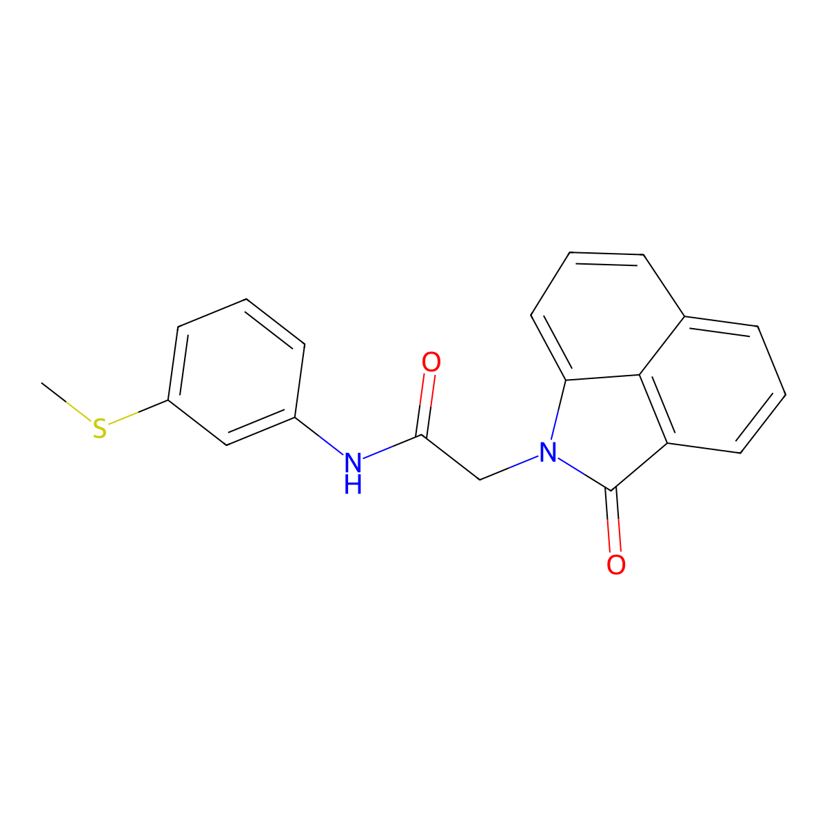 N-[3-(methylsulfanyl)phenyl]-2-(2-oxobenzo[cd]indol-1(2H)-yl)acetamide molecular structure, CAS 677345-43-6