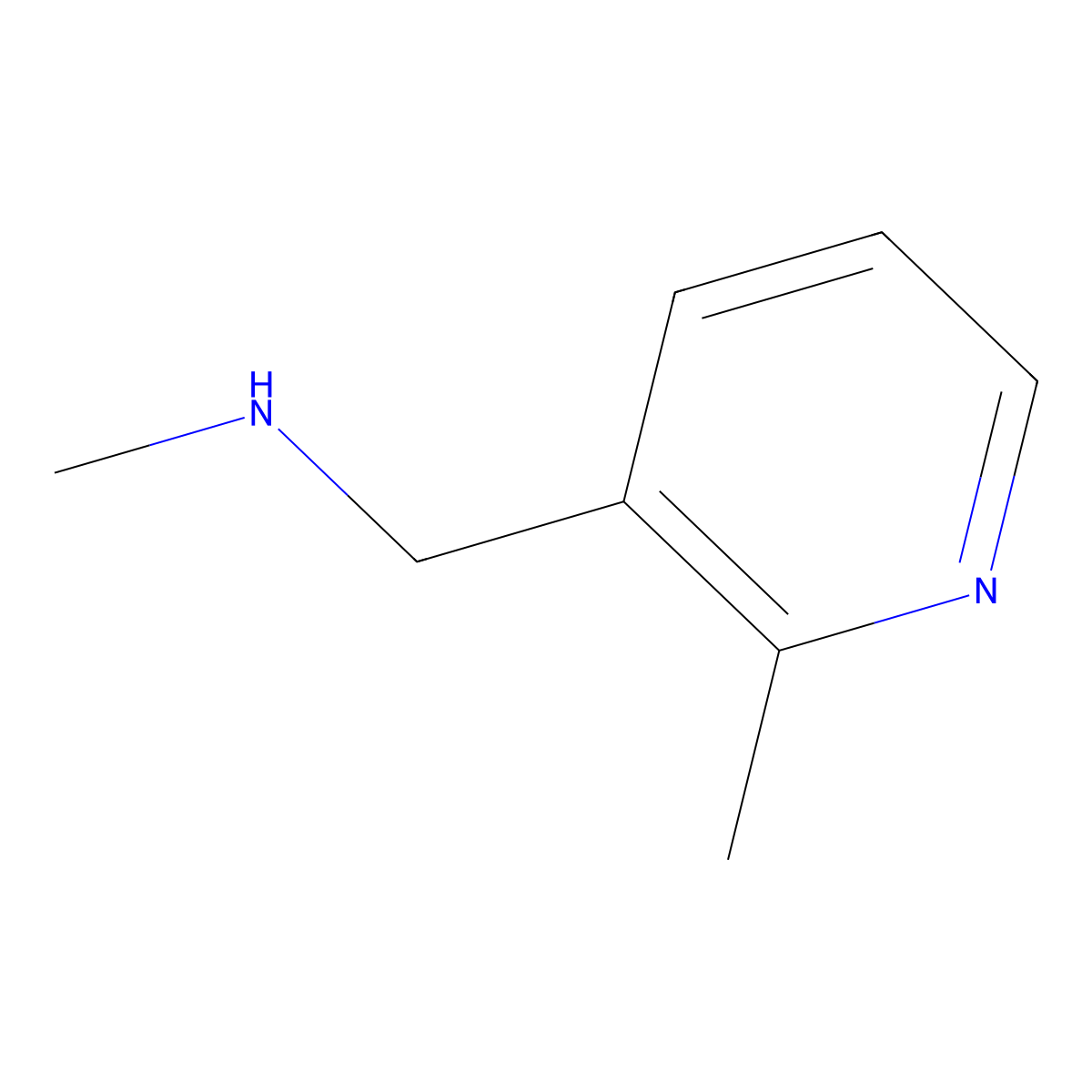 2-Methyl-3-[(methylamino)methyl]pyridine molecular structure, CAS 677349-96-1