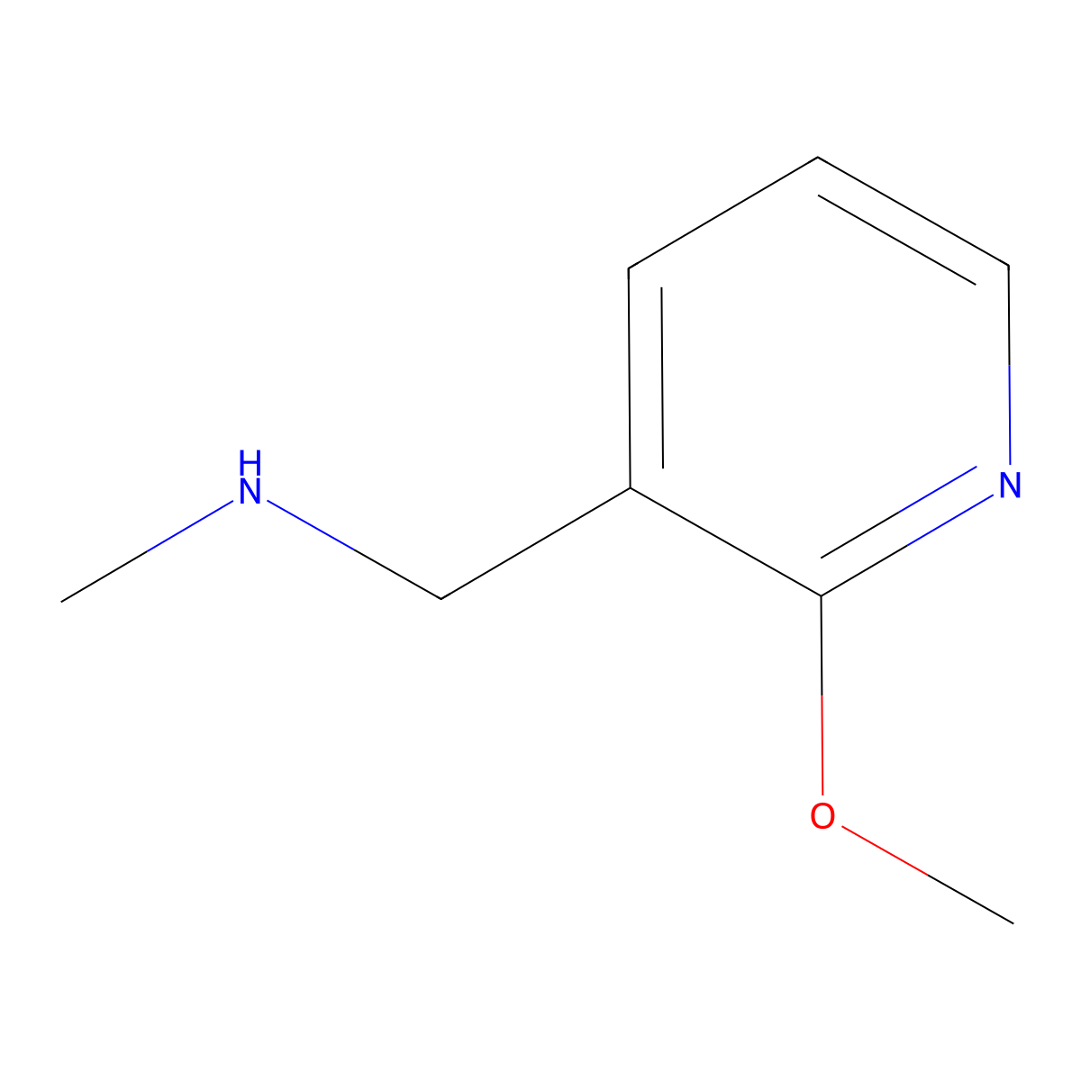 2-Methoxy-N-methyl-3-pyridinemethanamine molecular structure, CAS 677349-97-2
