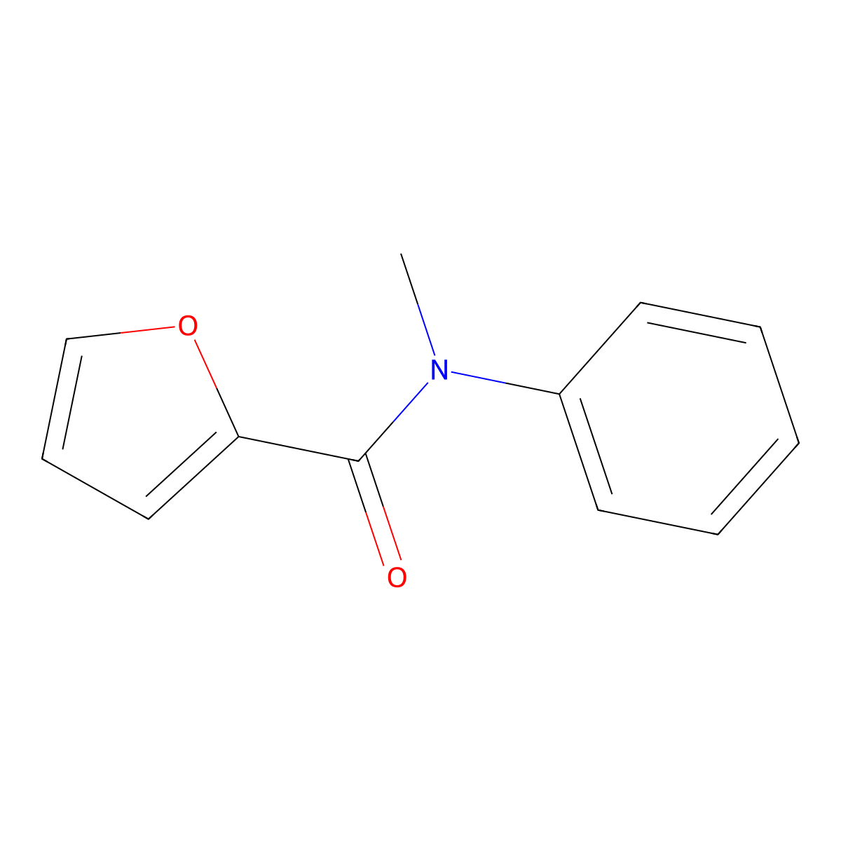 N-methyl-N-phenylfuran-2-carboxamide molecular structure, CAS 67735-51-7