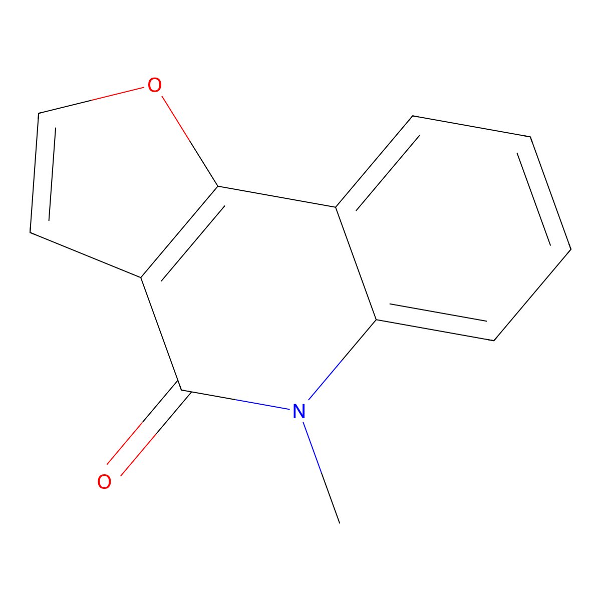 5-Methylfuro[3,2-C]quinolin-4(5H)-one molecular structure, CAS 67735-57-3