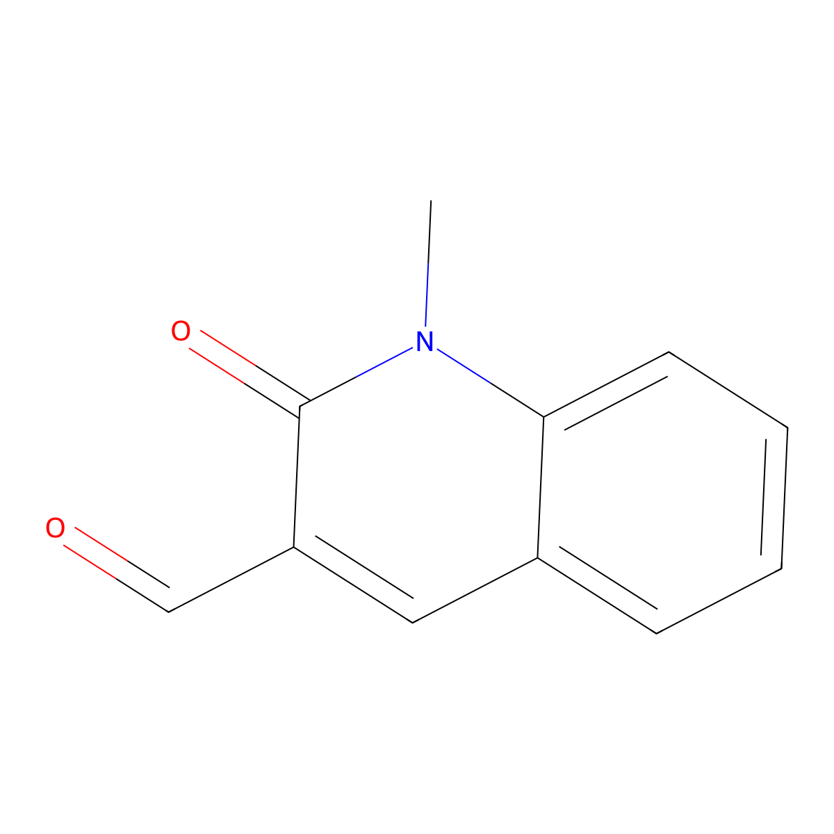 1-Methyl-2-oxo-1,2-dihydroquinoline-3-carbaldehyde molecular structure, CAS 67735-60-8