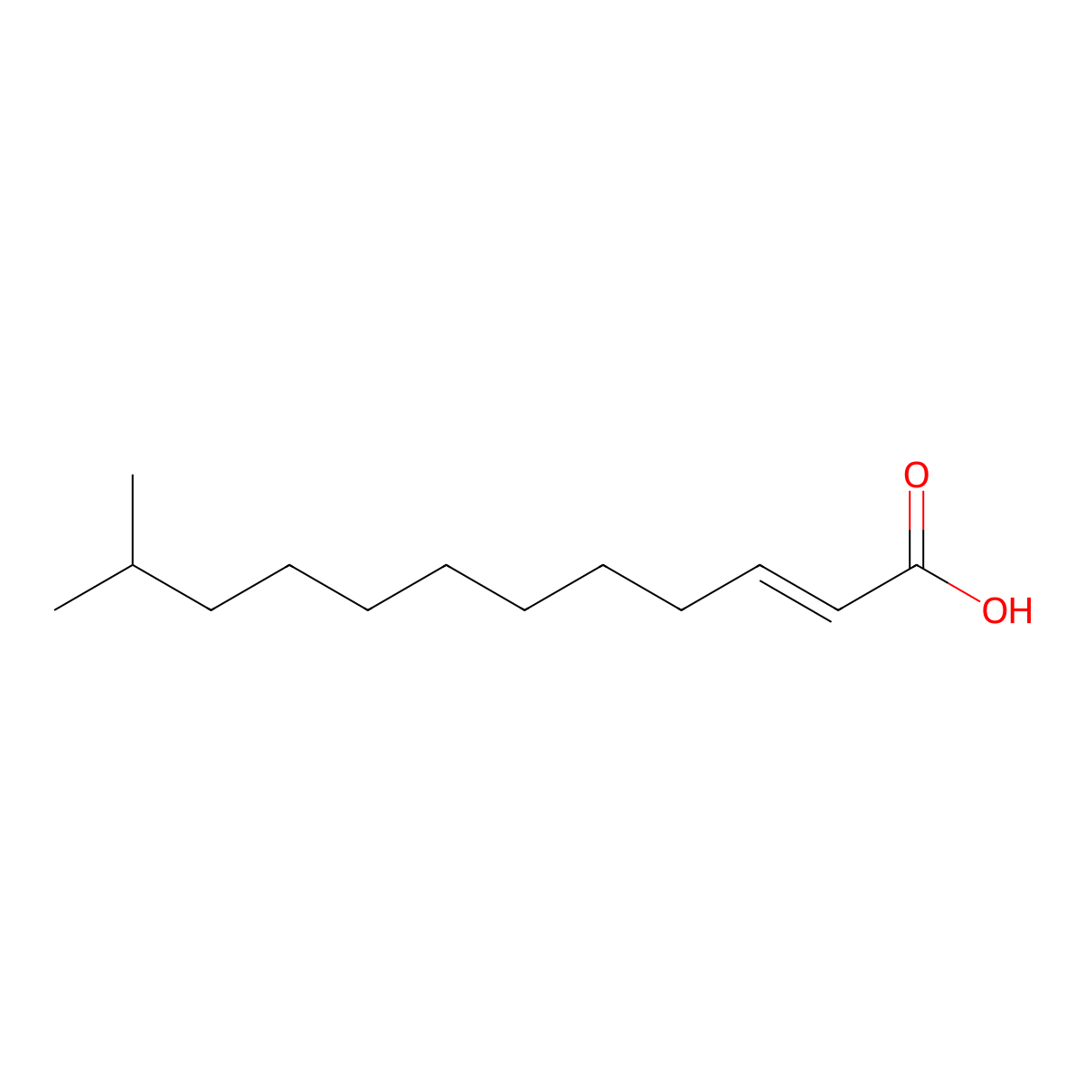 (E)-11-methyldodec-2-enoic acid molecular structure, CAS 677354-24-4