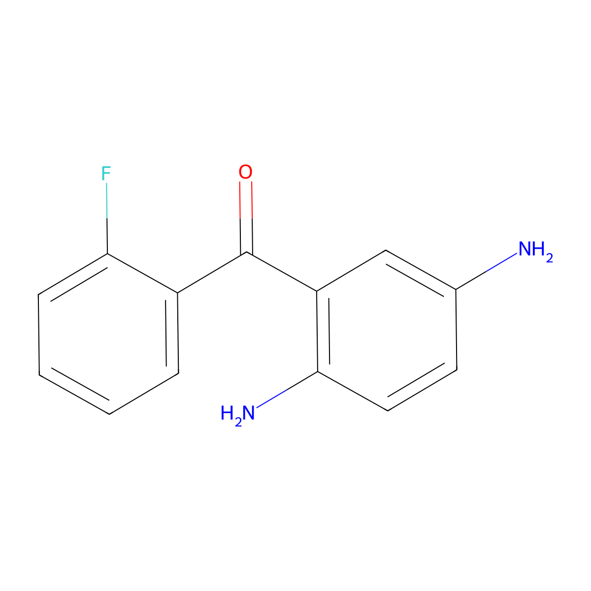 2,5-Diamino-2'-fluorobenzophenone molecular structure, CAS 67739-74-6