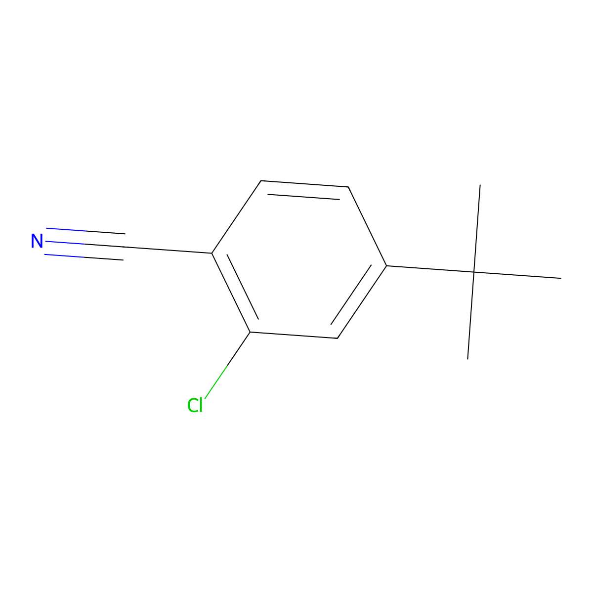 4-(tert-Butyl)-2-chlorobenzonitrile molecular structure, CAS 67740-14-1