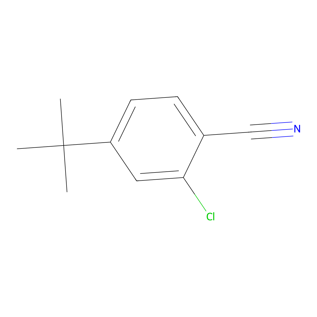 4-(tert-Butyl)-2-chlorobenzonitrile molecular structure, CAS 67740-14-1