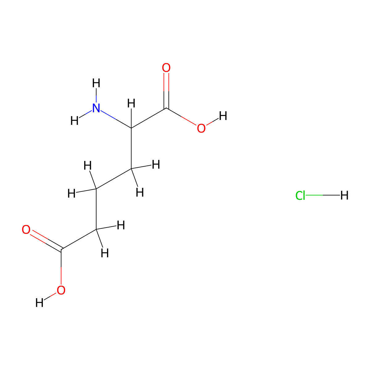 2-Aminohexanedioic acid hydrochloride molecular structure, CAS 67744-11-0