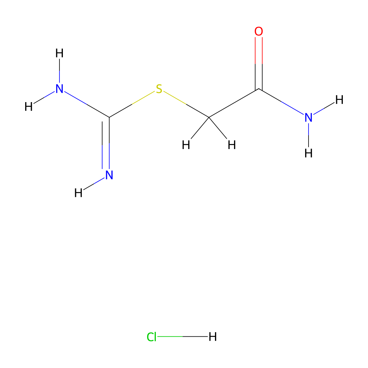 2-Amino-2-oxoethyl carbamimidothioate hydrochloride molecular structure, CAS 67744-20-1