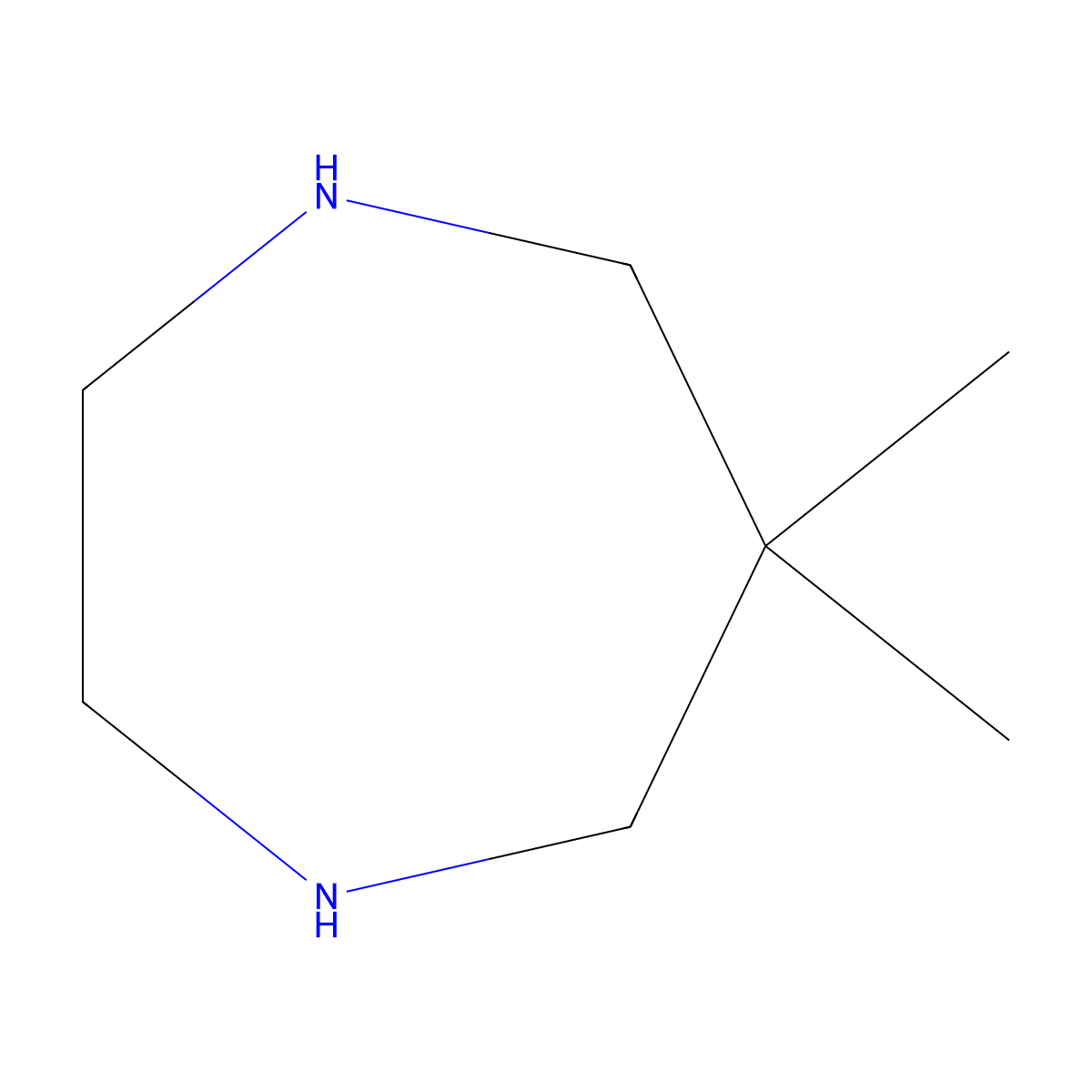 6,6-Dimethyl-1,4-diazepane molecular structure, CAS 67744-49-4