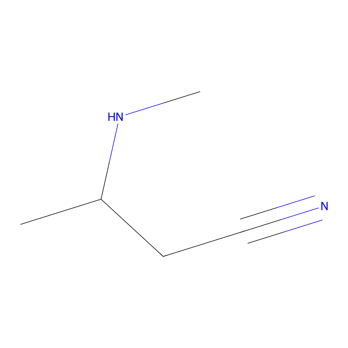 3-(Methylamino)butanenitrile molecular structure, CAS 67744-69-8