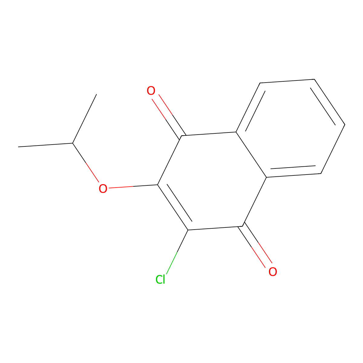 1,4-Naphthalenedione, 2-chloro-3-(1-methylethoxy)- molecular structure, CAS 67746-66-1