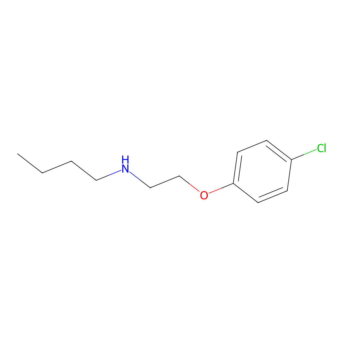 N-[2-(4-Chlorophenoxy)ethyl]-1-butanamine molecular structure, CAS 67746-96-7