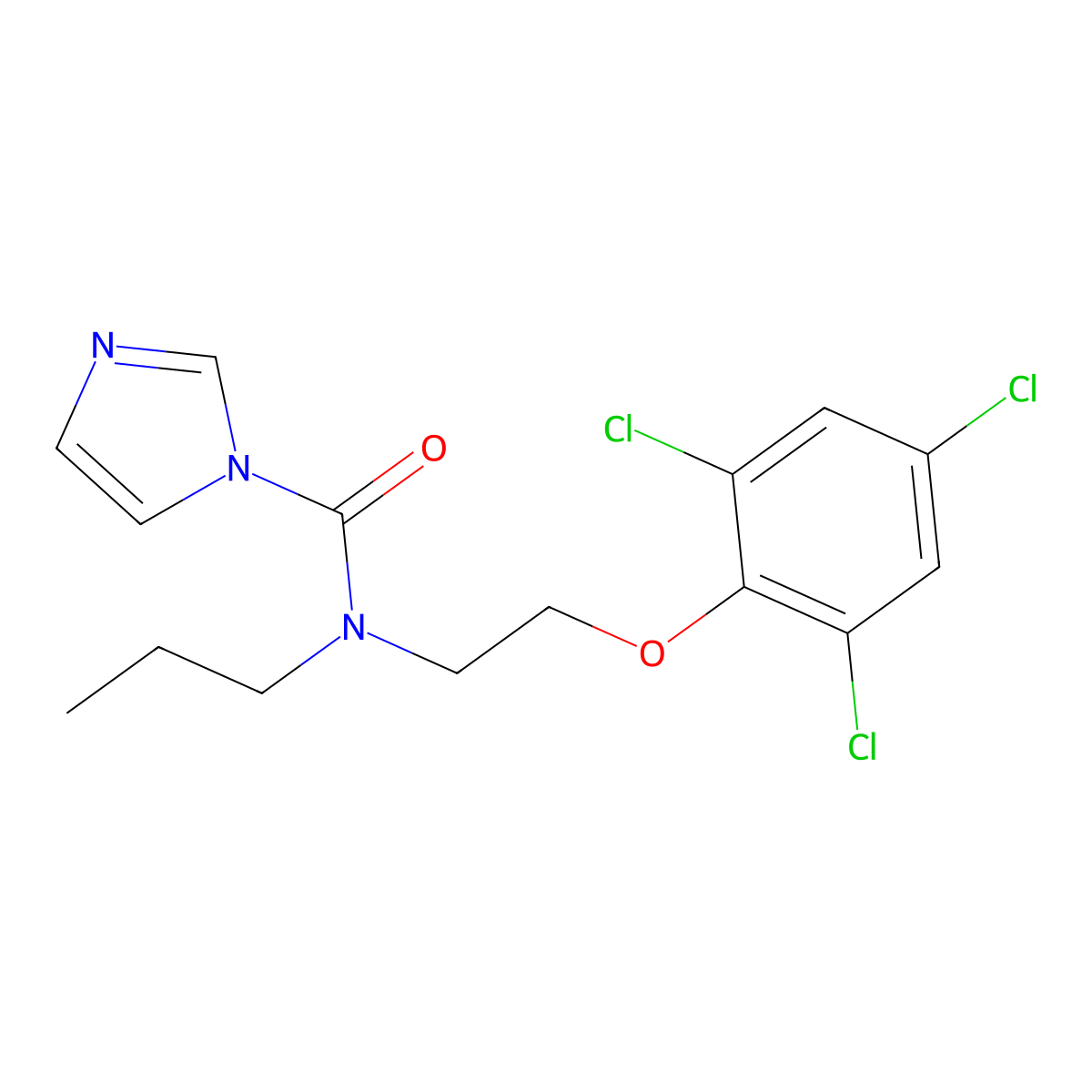 Prochloraz molecular structure, CAS 67747-09-5