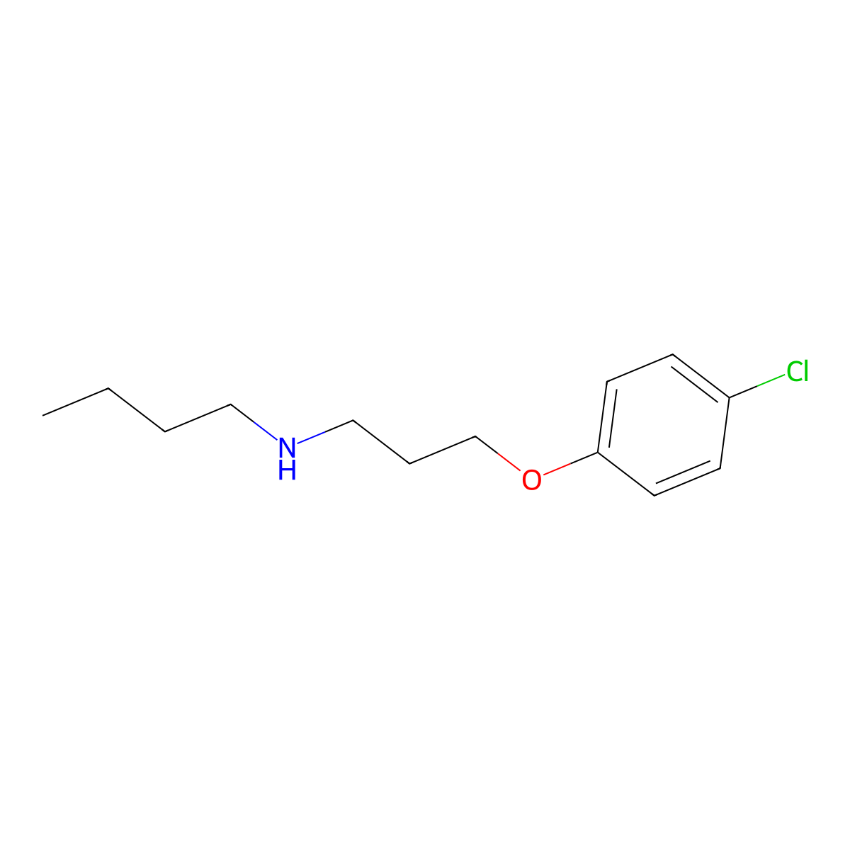 N-[3-(4-chlorophenoxy)propyl]butan-1-amine molecular structure, CAS 67747-24-4