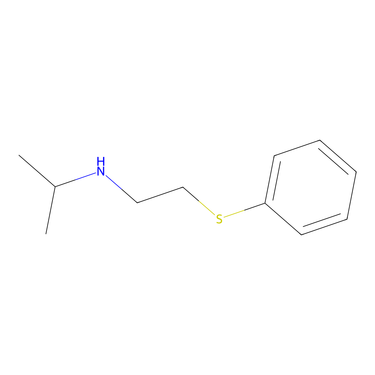 N-[2-(Phenylthio)ethyl]-2-propanamine molecular structure, CAS 67747-26-6