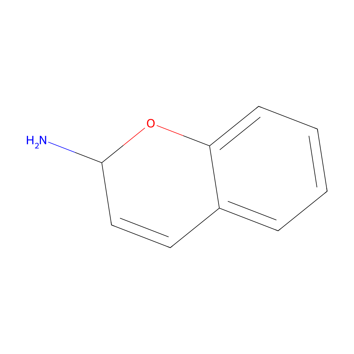 2H-1-Benzopyran-2-amine molecular structure, CAS 67747-72-2