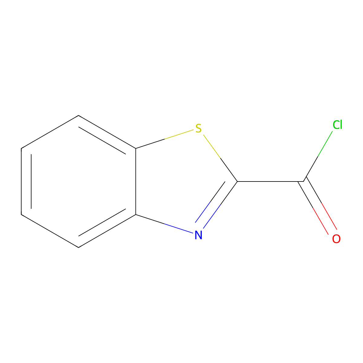 Benzothiazole-2-carbonyl chloride molecular structure, CAS 67748-61-2