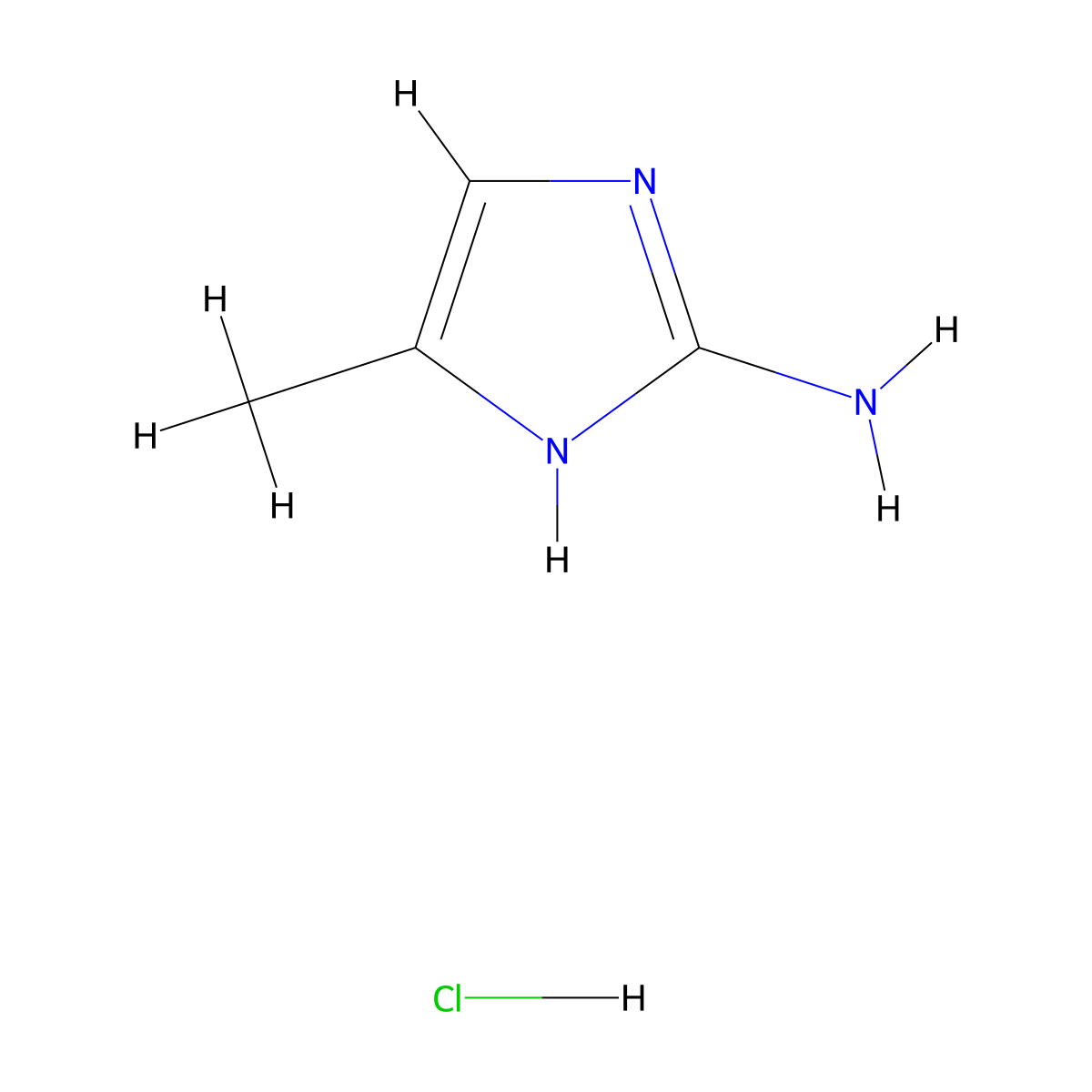5-methyl-1H-imidazol-2-amine hydrochloride molecular structure, CAS 6775-38-8