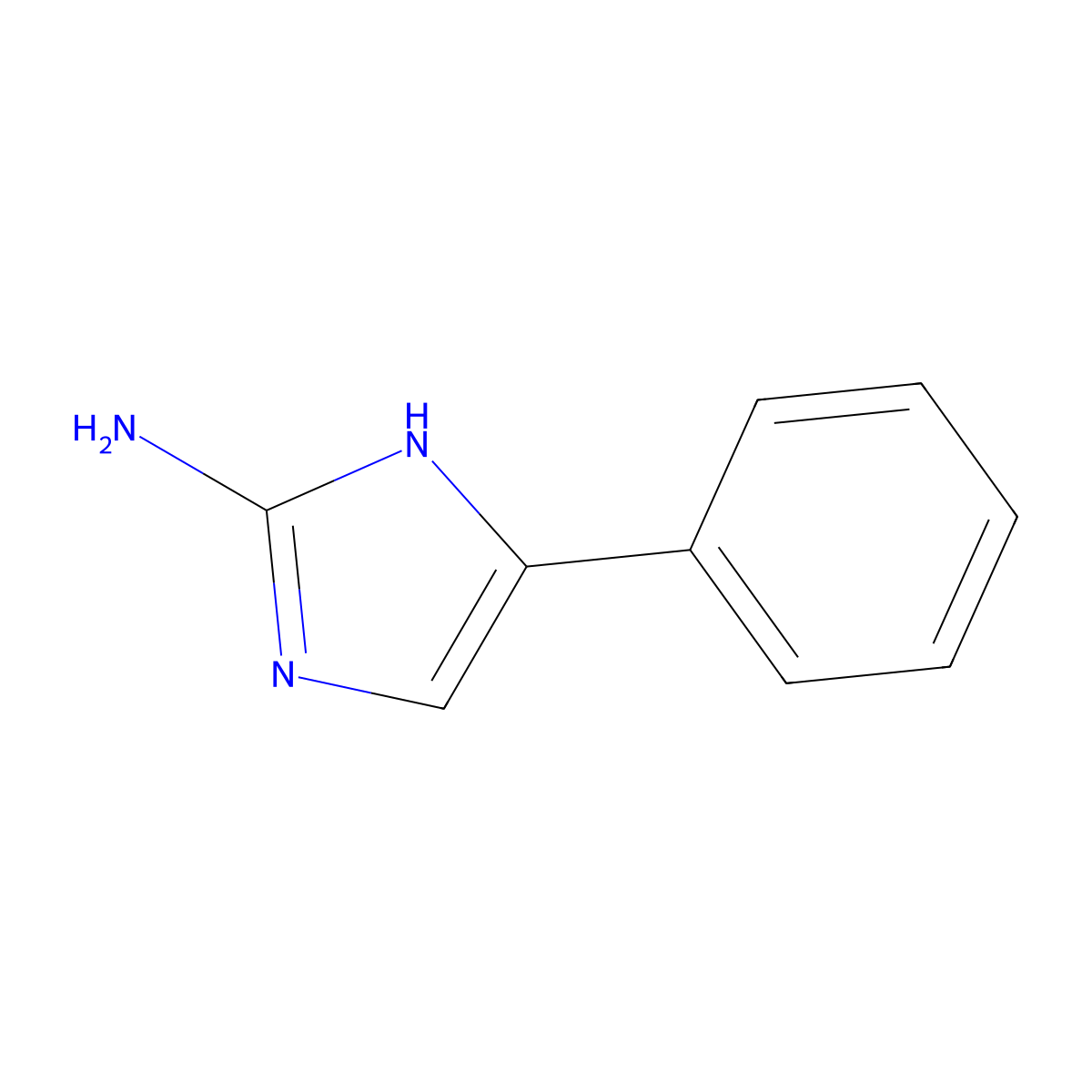 5-Phenyl-1H-imidazol-2-amine molecular structure, CAS 6775-40-2