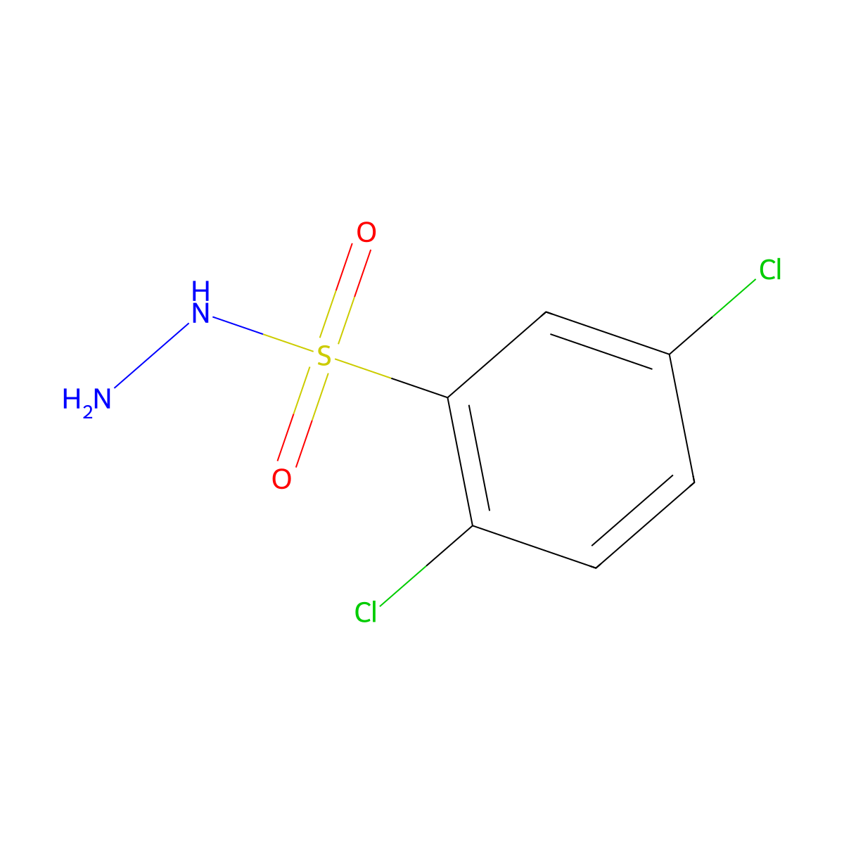 2,5-Dichlorobenzenesulfonic hydrazide molecular structure, CAS 6775-66-2