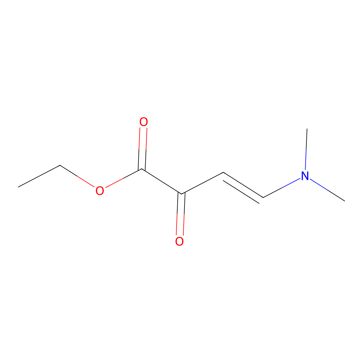 4-Dimethylamino-2-oxo-but-3-enoic acid ethyl ester molecular structure, CAS 67751-14-8