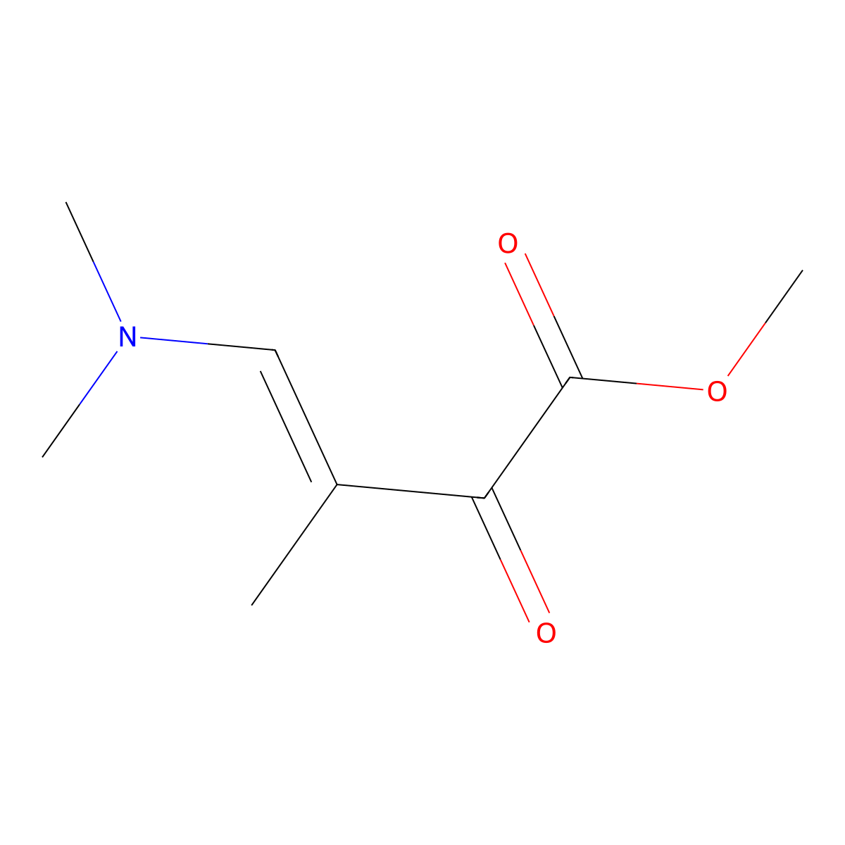 Methyl 4-(dimethylamino)-3-methyl-2-oxo-3-butenoate molecular structure, CAS 67751-16-0