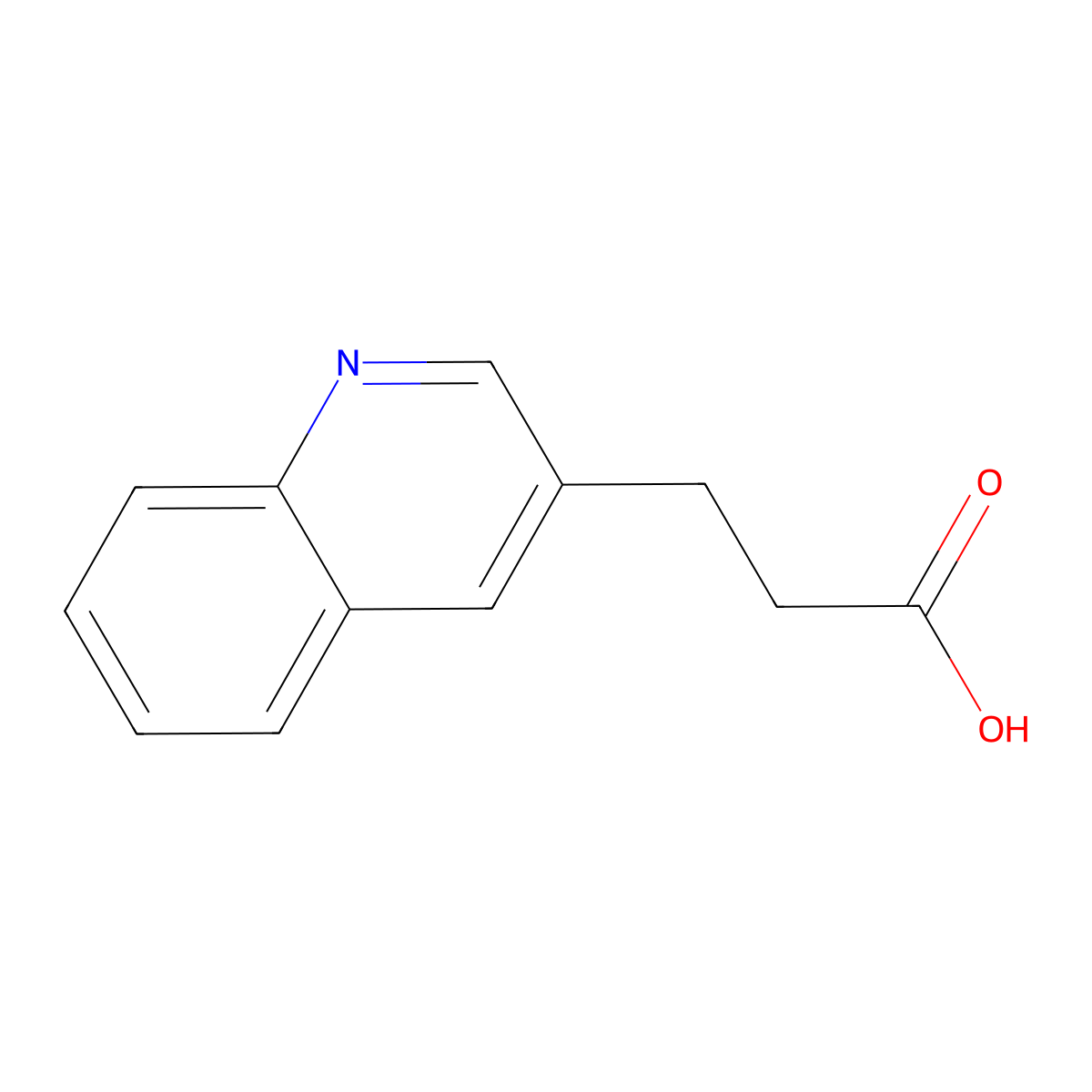 3-(Quinolin-3-yl)propanoic acid molecular structure, CAS 67752-28-7