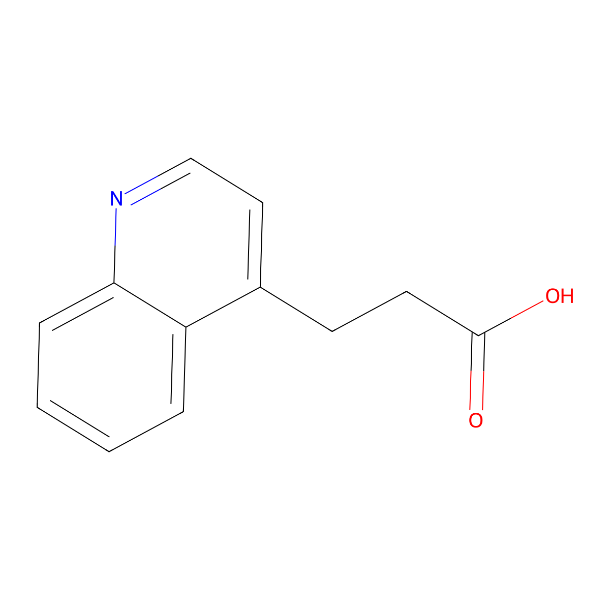 4-Quinolinepropanoic acid molecular structure, CAS 67752-29-8