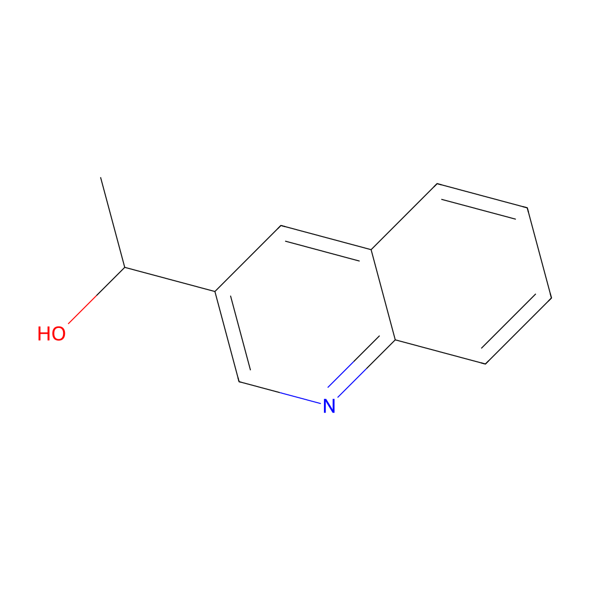 3-Quinolinemethanol, alpha-methyl- molecular structure, CAS 67752-30-1