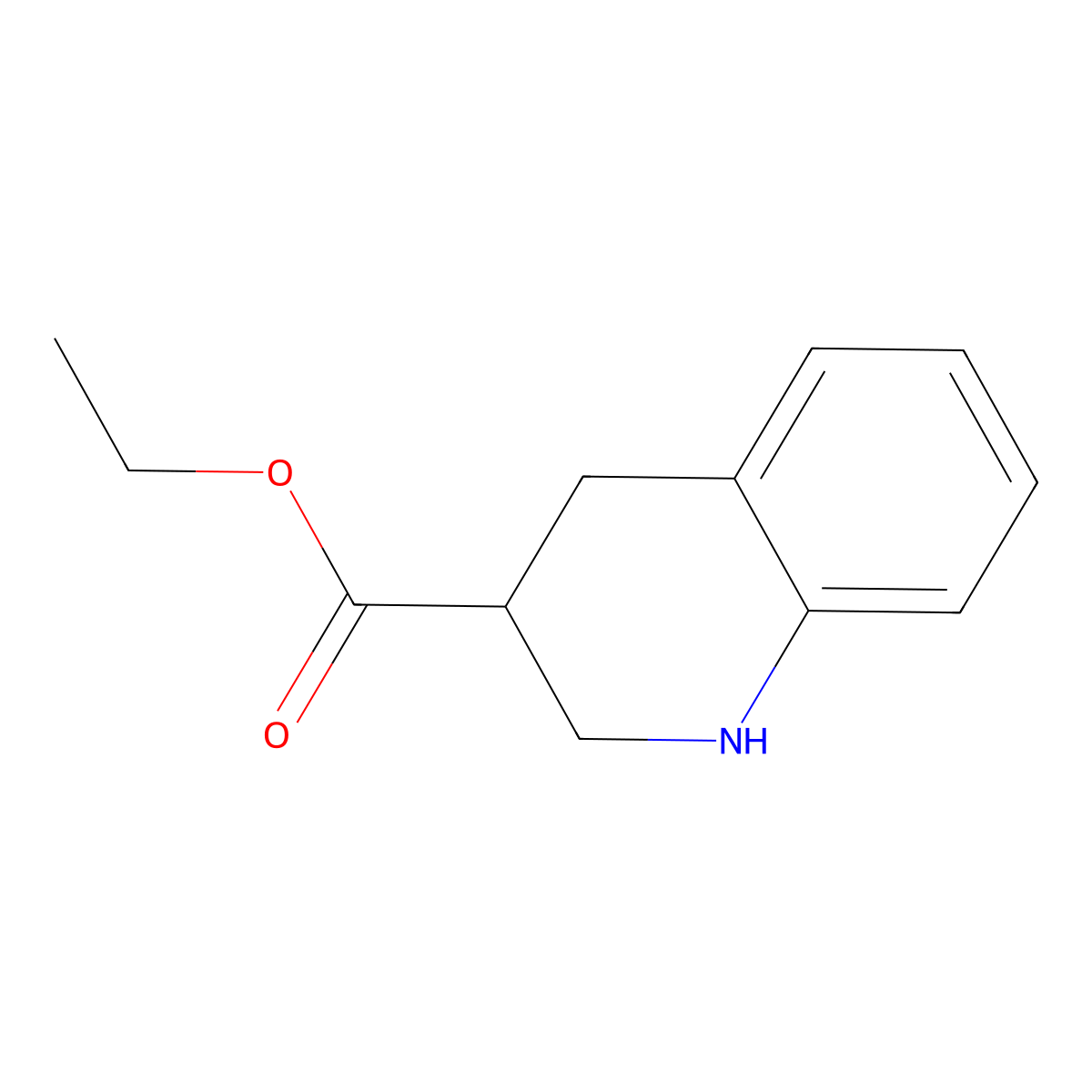 Ethyl 1,2,3,4-tetrahydroquinoline-3-carboxylate molecular structure, CAS 67752-37-8