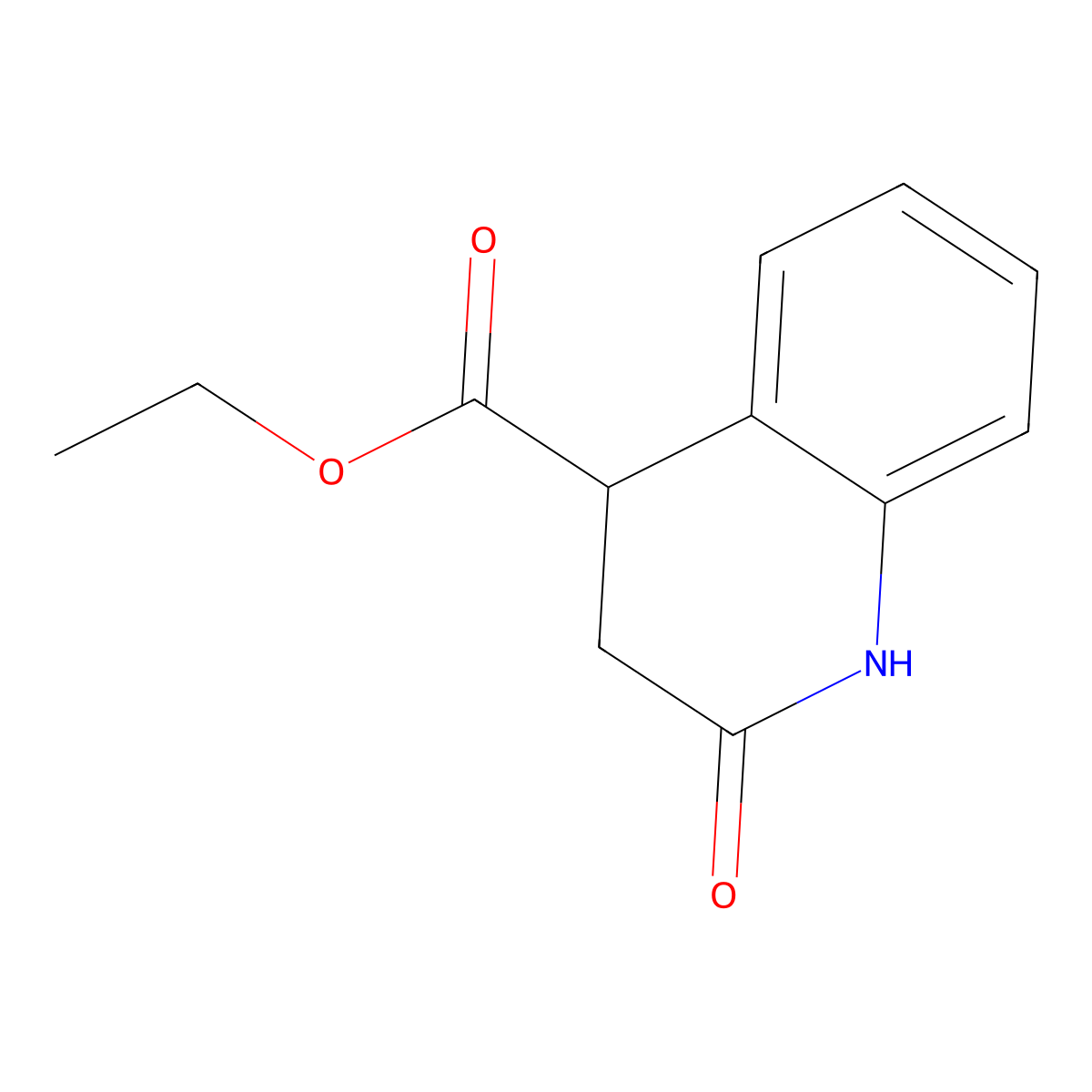 Ethyl 2-oxo-1,2,3,4-tetrahydroquinoline-4-carboxylate molecular structure, CAS 67752-52-7