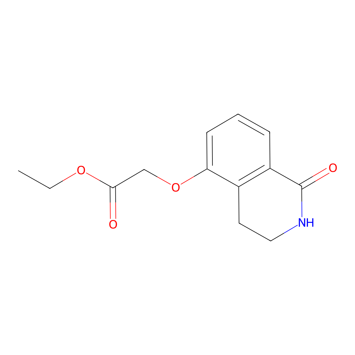 Ethyl 2-[(1-oxo-1,2,3,4-tetrahydroisoquinolin-5-yl)oxy]acetate molecular structure, CAS 67752-59-4