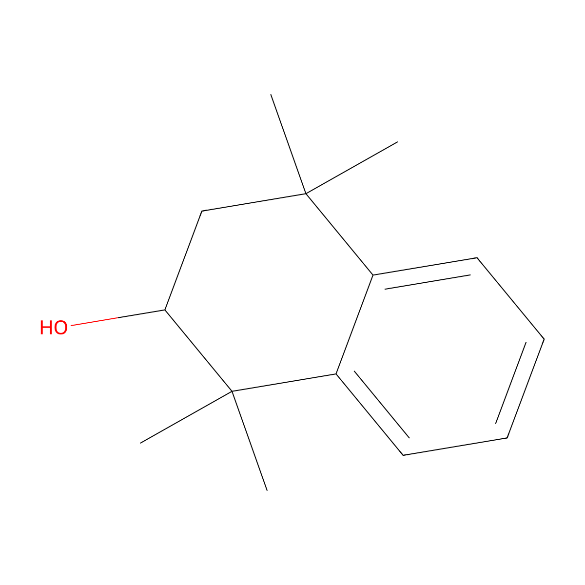 1,1,4,4-Tetramethyl-2,3-dihydronaphthalen-2-ol molecular structure, CAS 67756-34-7