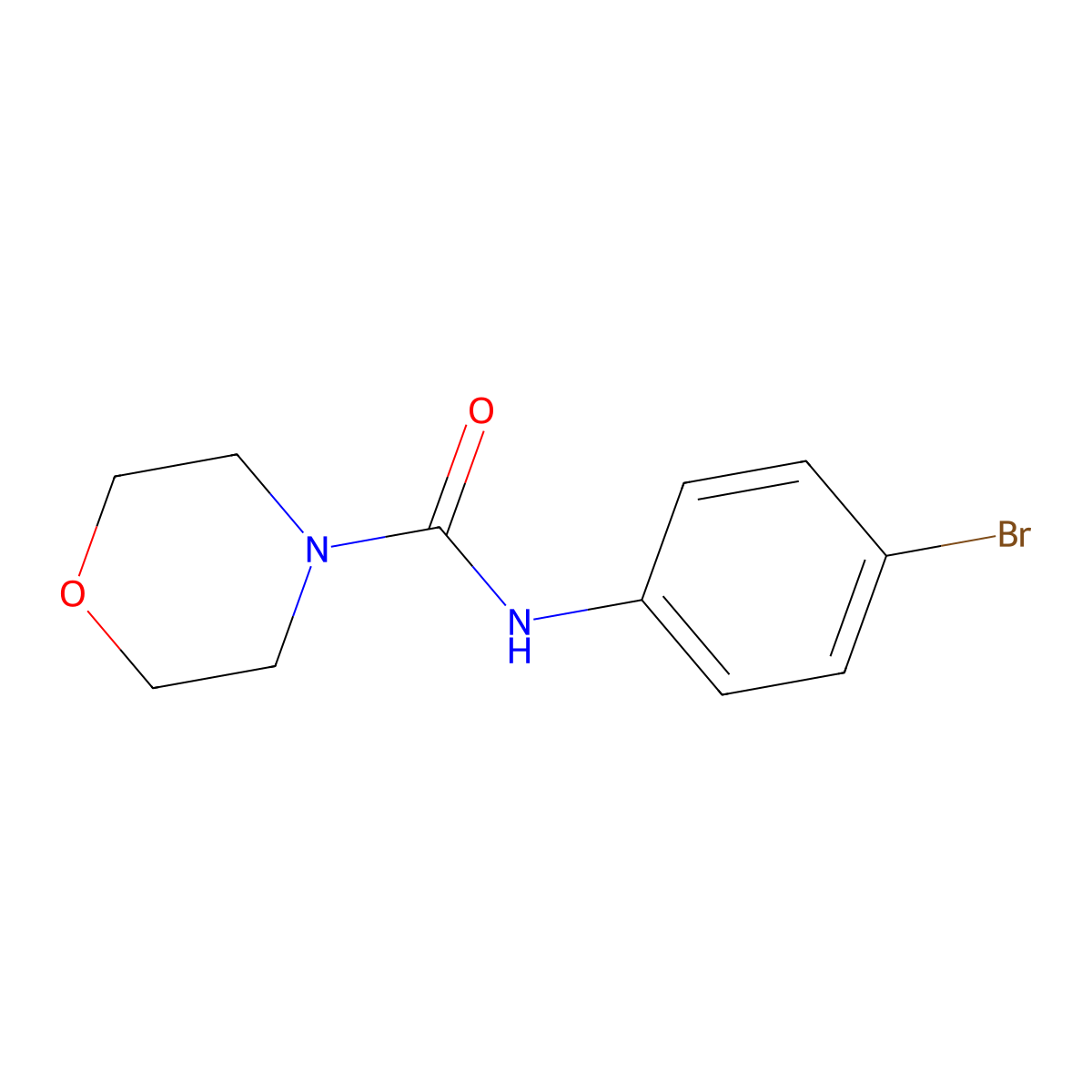 4-(4-Bromophenylcarbamoyl)morpholine molecular structure, CAS 67759-57-3