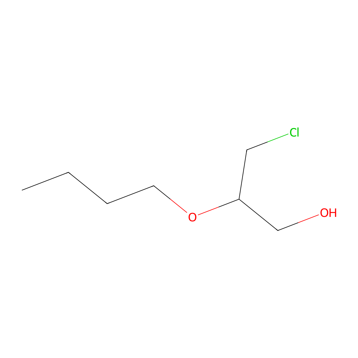 2-Butoxy-3-chloropropan-1-ol molecular structure, CAS 6776-89-2