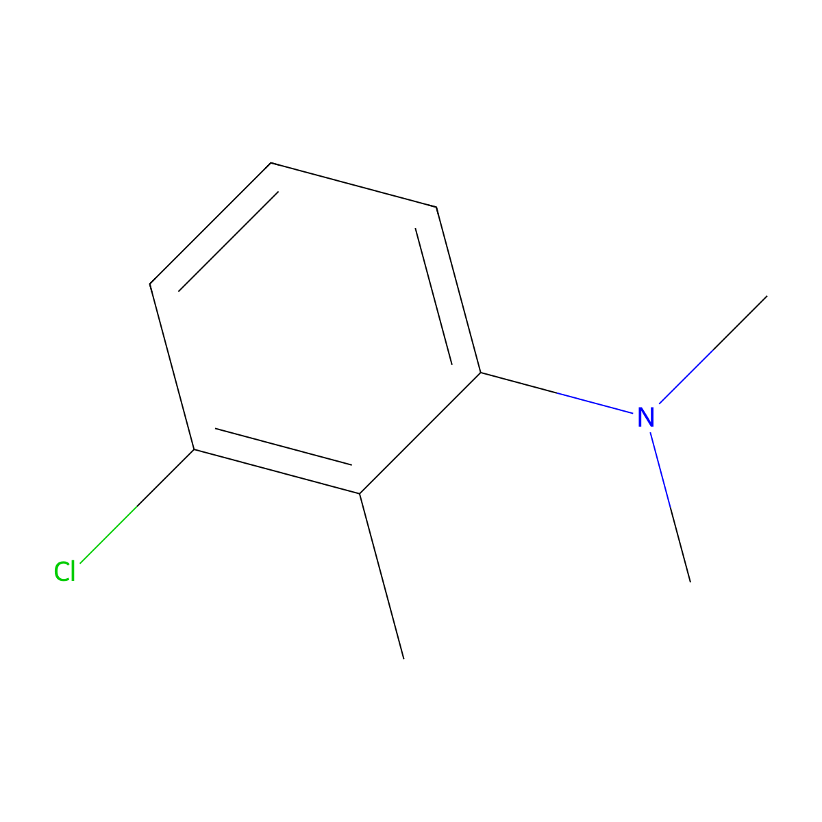 3-Chloro-N,N,2-trimethylaniline molecular structure, CAS 67761-88-0