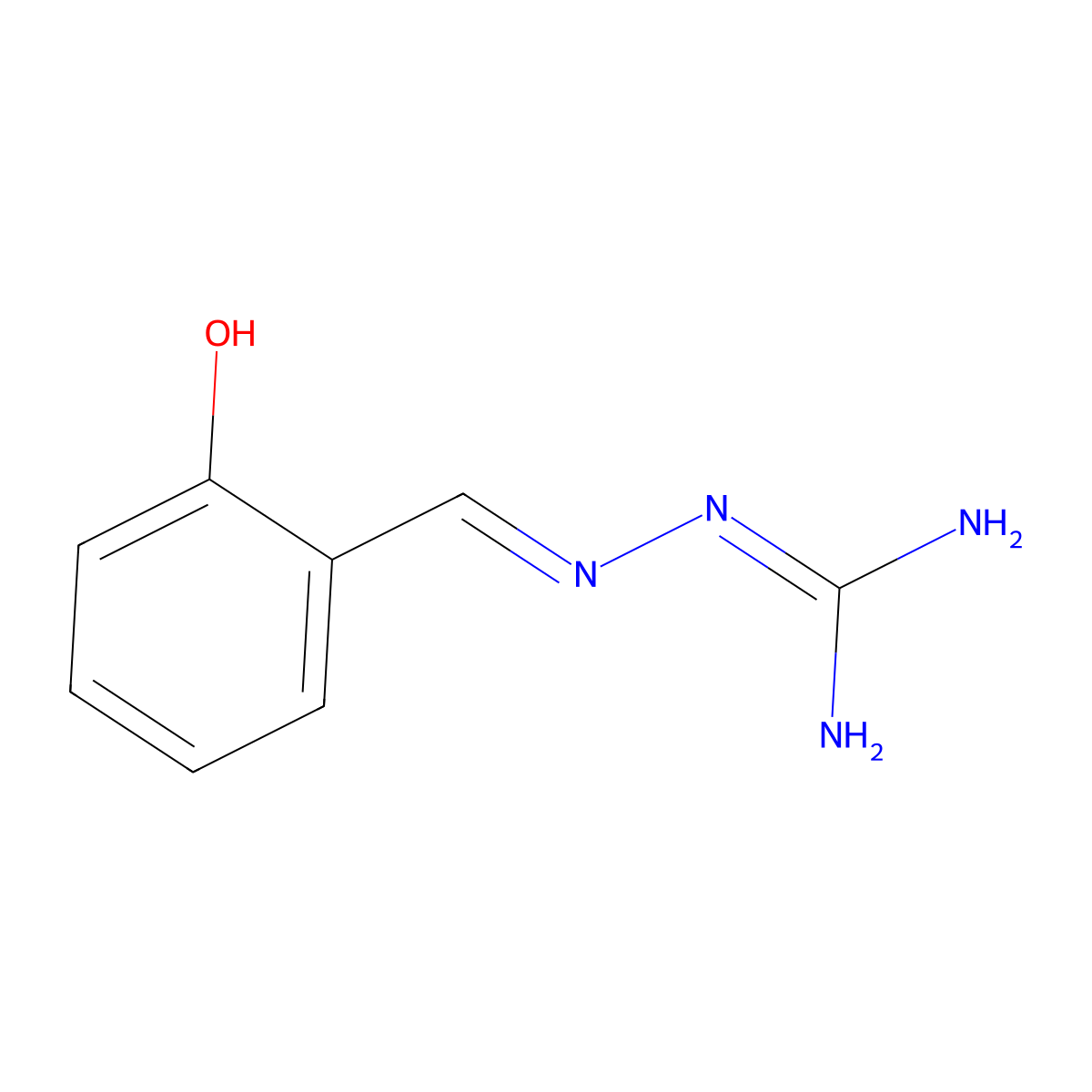 Salicylaldehyde guanylhydrazone molecular structure, CAS 67763-12-6