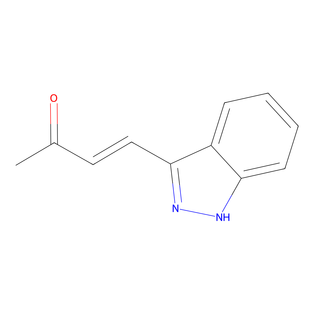 4-(1H-indazol-3-yl)but-3-en-2-one molecular structure, CAS 67767-12-8