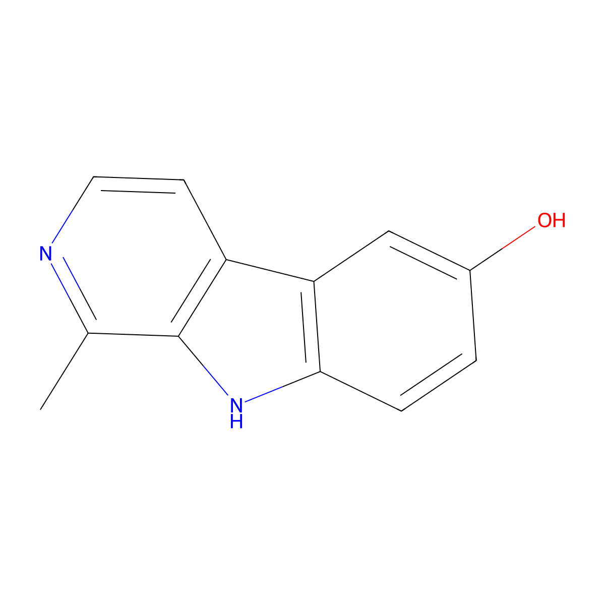1-methyl-9H-pyrido[3,4-b]indol-6-ol molecular structure, CAS 67767-19-5