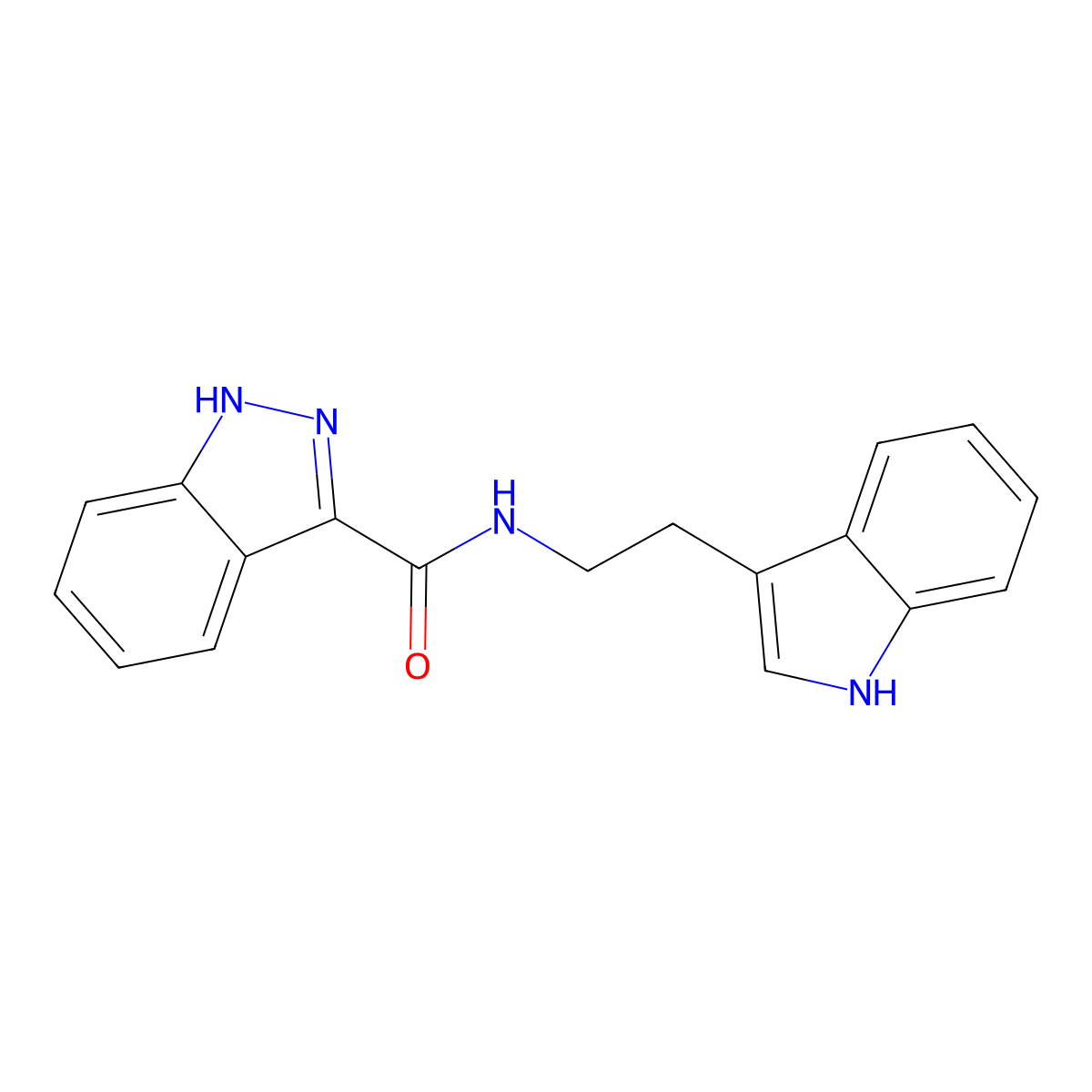 N-[2-(1H-indol-3-yl)ethyl]-1H-indazole-3-carboxamide molecular structure, CAS 677701-62-1