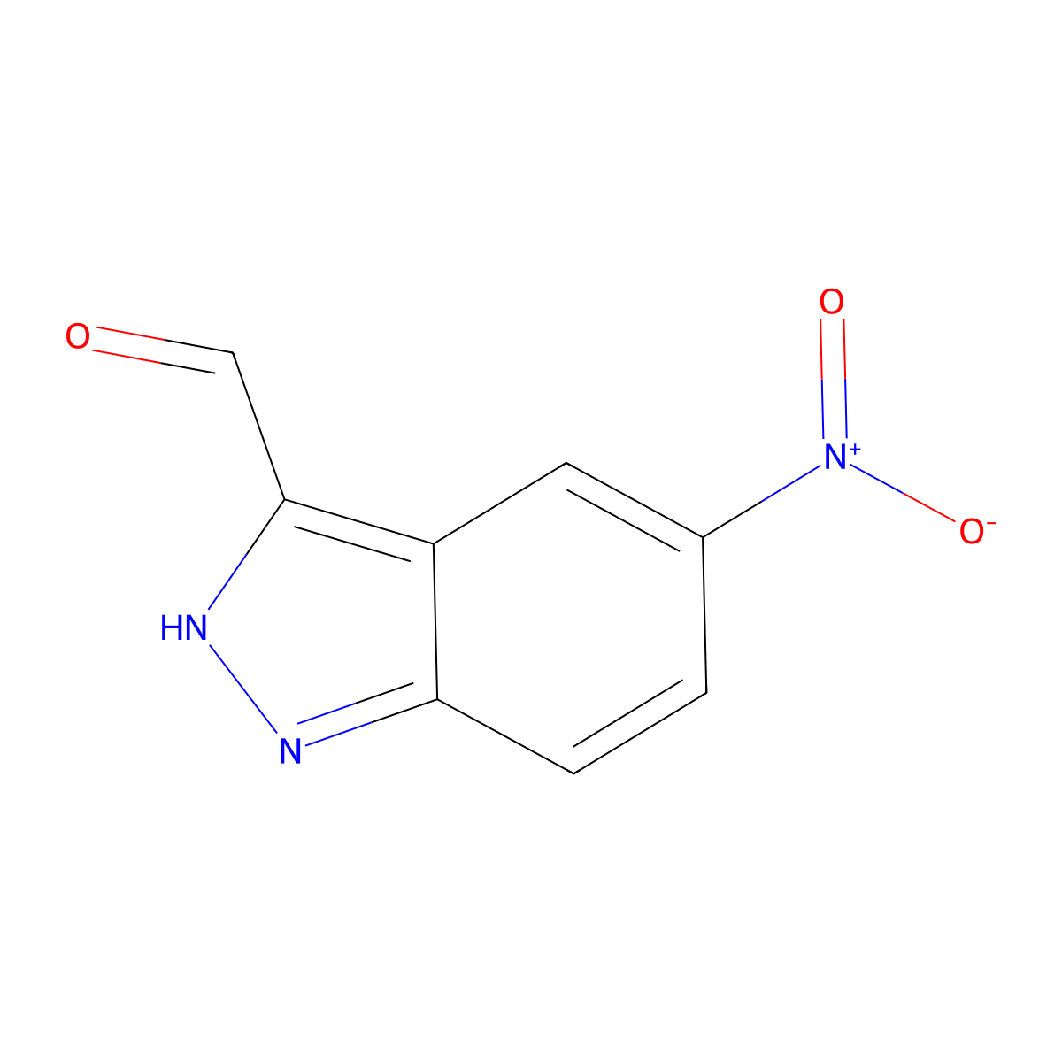 5-Nitro-2H-indazole-3-carbaldehyde molecular structure, CAS 677702-36-2