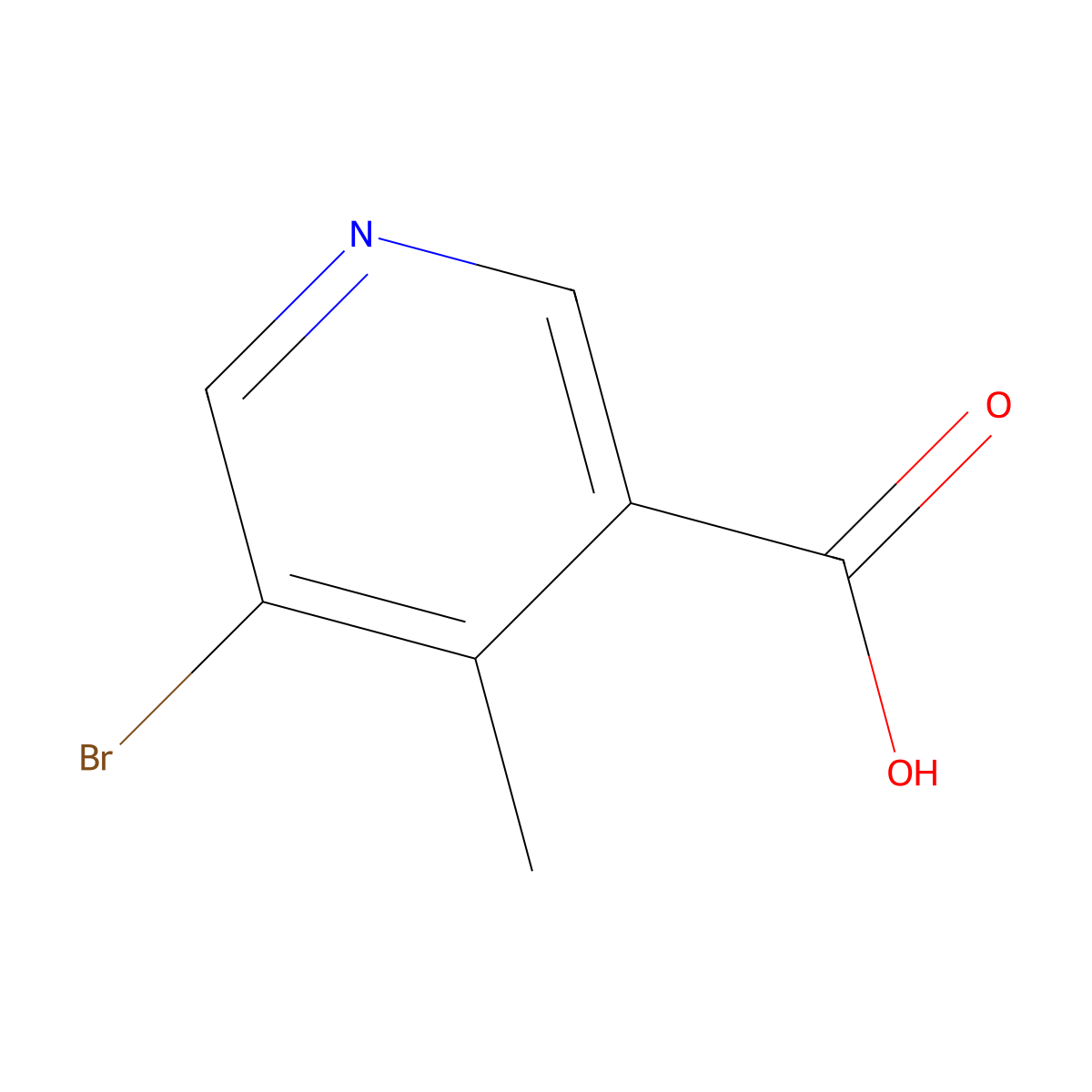 5-Bromo-4-methylnicotinic acid molecular structure, CAS 677702-58-8
