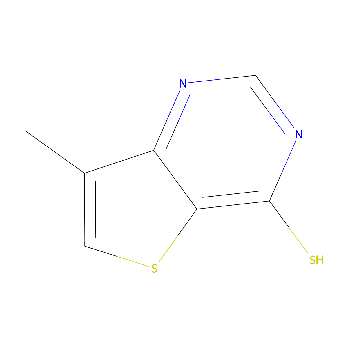 7-methyl-1H-thieno[3,2-d]pyrimidine-4-thione molecular structure, CAS 677704-95-9