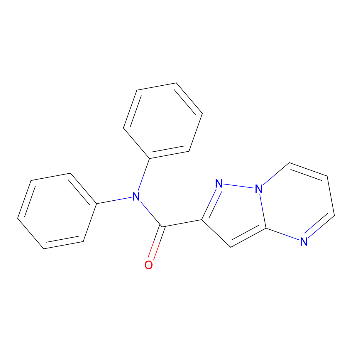 N,N-diphenylpyrazolo[1,5-a]pyrimidine-2-carboxamide molecular structure, CAS 677721-39-0