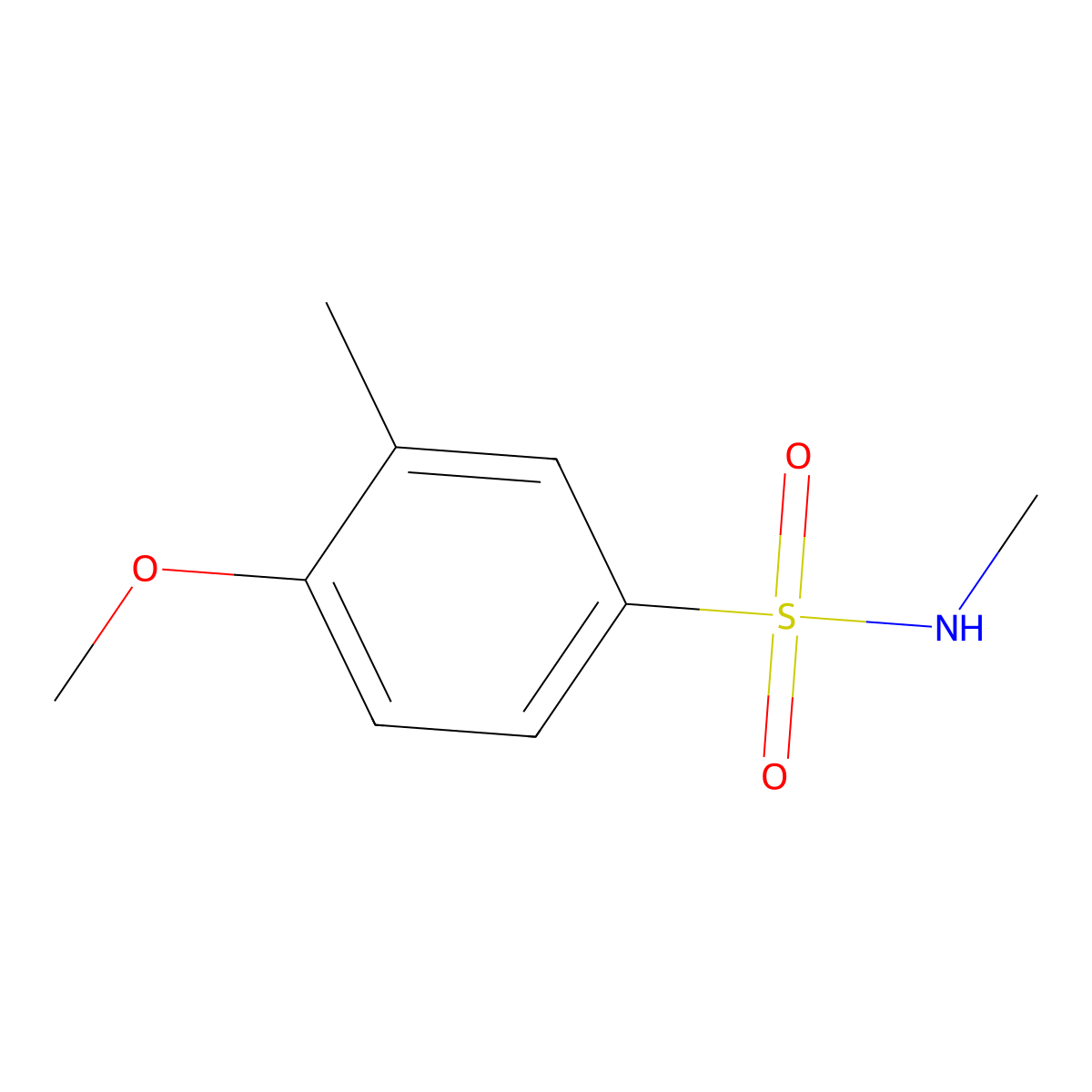 4-methoxy-N,3-dimethylbenzenesulfonamide molecular structure, CAS 677722-10-0